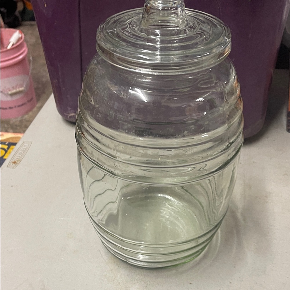 Clear Glass Canister with Lid